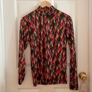 NWOT Nordstrom Bp. Flames Mesh Top